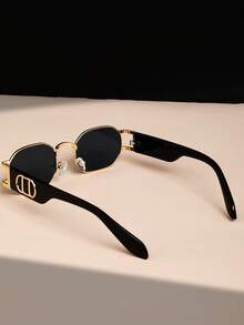 1 pieza Gafas de moda con marco cuadrado pequeño, clásico, moderno y retro. Gafas minimalistas, elegantes, artísticas y de alta gama con estilo punk para fiestas, estilo callejero y pasarela - Multicolor - Ver 7