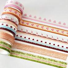 Washi Tape, Japanese Style Scrapbooking Tape, Sweet Dessert & Pastry Themed, Korean Style - Pink - View 1