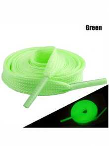 3/6 Pairs Of Night Light Shoelaces, Green/White,Lightweight, Suitable For Low Cut Canvas Shoes, Sports Shoes, Casual Shoes, Unisex,Outdoor Cycling And Running - Xanh lá cây-6 cặp - Xem 9