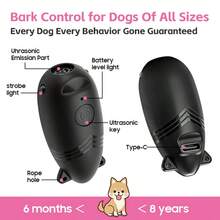 Mini Ultrasonic Dog Repeller, Portable Cute Dolphin Shaped Dog Training Device, Dog Anti-Barking Device, Rechargeable Dog Anti-Barking Collar With Flashing Light, Strong Indoor/Outdoor Dog Anti-Barking Deterrent, Effective Training Tool To Control Dog Misbehavior, Smart Dog Training Device - Multicolor - View 3