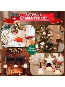 EstiloTendenciaHomeChi Gnomos De Navidad Con Luz 3 Pcs, Peluche De MuñEca Sin Cara Adornos De Gnomo De Navidad Para Regalos De DecoracióN De Regalo De Mesa Para El Hogar De VacacionesCalidad PremiumVersióN Mejorada - Muñeca sin rostro - 5*5*20 cm - Ver 7