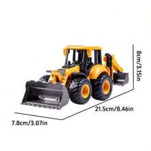 1pc,2 Styles Optional Manual Construction Vehicle Toys – Non-Electric Hand-Operated Front Loader With Detachable Dump Cart & Backhoe Loader, Plastic Engineering Toys For Kids, Realistic Functional Bucket/Digger Design For Sandbox Backyard Indoor Outdoor Pretend Play, Imaginative Play Toys To Boost Fine Motor Skills & Creativity For Ages 3+, Boys Girls Christmas Halloween Birthday Gift - Multicolor - View 3