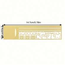 1pc Cat Shaped Ruler - Cute Double-Sided Bookmark & Precision Stationery, Suitable For Diary, Planner And Notes - Creative Tool - Multicolor - View 4