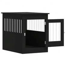 vidaXL Mobiletto per gabbia per cani nero 55x80x68 cm in legno ingegnerizzato - nero - Visualizzare 6