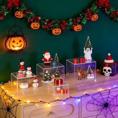 Transparent Acrylic Display Box, Suitable For Buffet Stands And Display Racks, Party And Banquet Tabletop Food Display Racks, Multiple Sizes