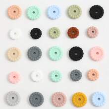 10pcs/Set Silicone Spacer Beads, 12/15mm Round Silicone Loose Beads For DIY Bracelet Necklace Jewelry Making - Disc - View 4