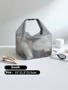 Mesh Shower Bag, Women's Waterproof Travel Cosmetic Bag, Plastic Makeup Bag With Strap And Handle, Portable - Multicolor - View 15