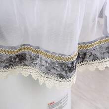 Juego de funda para asiento de inodoro, suave y cálido, con diseño de patchwork de encaje, para tapa de inodoro, cubierta para tanque de agua, decoración de baño - Gris Claro - Ver 5