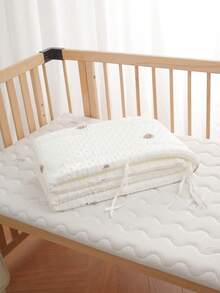 AIBOYING 1件装婴儿床一体式软质防撞护栏，婴儿床护栏垫，新生儿卡通刺绣防撞垫，儿童防撞围栏 - 星星小熊 - 查看 8