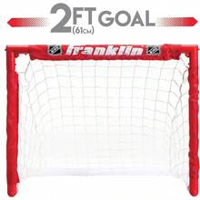 Franklin Sports -  Folding Hockey Goals Set - 2 Street Hockey and Knee Hockey Goals - (2) Adjustable Youth Hockey Sticks (2) Knee Hockey Sticks (2) Mini Hockey Balls + (1) Street Hockey Ball - Multicolor - Ver 2