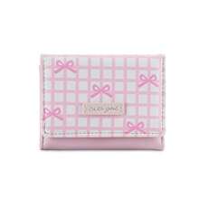 蝴蝶结条纹钱包 女士简约短款钱包 三折学生钱包 现货 日系风格女士钱包 迷你钱包 小钱包 可爱钱包 旅行必备证件夹 身份证夹 - 彩色 - 查看 16