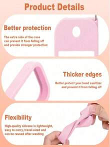 1set/1pc Touchland 1oz (30ml) Hand Sanitizer Spray Bottle Protective Case,26 Flower Letter Pearl Bag Charm Spray Bottle Marker PearlBracelet Design,Easy To Carry For Travel, Can Be Easily Hung On Bags, Keys Or Children's Backpacks, Wear-Resistant, Waterproof, Washable. Silicone Anti-Drop Anti-Collision Protective Case With Keychain Design - Multicolor - View 4