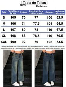 Vaqueros cómodos y favorecedores de pierna recta y ancha para mujer, pantalones de mujer, pantalones de mezclilla mujer, pantalón mezclilla mujer, pantalones de dama mezclilla, pantalones baggy, pantalones olgados para mujer, baggy jeans mujer, ropa vaquera de mujer, adecuados para ir al trabajo, al colegio y para llevar a diario conjuntos de mujer. - Azul - Ver 7
