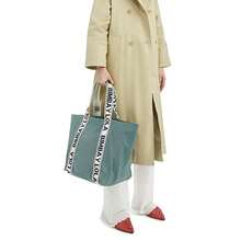 Women's Nylon Handbag, Large Shoulder Bag With Multiple Pockets, Casual Tote Bag With Zipper For Work, Travel And College - 白色 - 查看 5