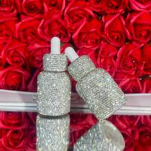 1pc, Rhinestone Series, 30ml White Rhinestone Dropper Bottle, Essential Oil Bottle, Dropper Bottle, Essence Bottle, Glass Bottle, Beauty Care Bottle, Cosmetic Refill Bottle, Premium Dropper, Rhinestone, Shimmering, High-End Multi-Faceted Glass Rhinestone (3 Models Available) - White New Product - View 12