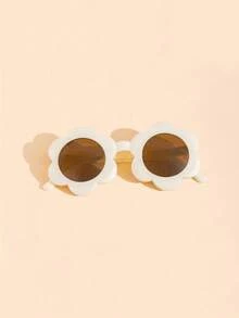 4-Piece Set - New Children's White Flower Glasses, Pink Round Frame Daisy Glasses, Cute Little Boy/Girl White Cat Glasses, Glasses Set Combination - Multicolor - View 8