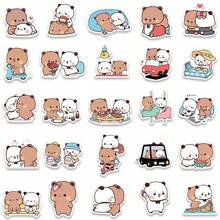 50pcs Cute Bear Doodle Stickers, Cartoon Decorative Stickers For Luggage, Water Bottles, Notebooks - Multicolor - View 3