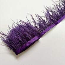 两种尺寸的柔软仿羽毛流苏，8-10厘米/3.15-3.94英寸，适用于DIY工艺品、服装、婚纱、缝纫配件、服饰装饰、丝带饰边羽毛。