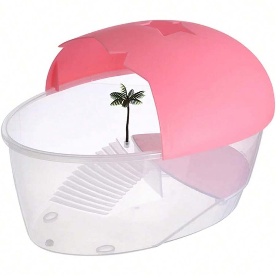 Caja De Tortugas Plástica para Reptiles y Mascotas Tanque De Posado para Tortugas Hábitat para Reptiles para Mini De Interior - 1 - Ver 1