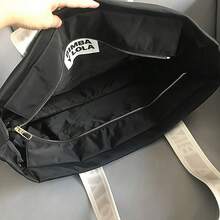 Women's Nylon Handbag, Large Shoulder Bag With Multiple Pockets, Casual Tote Bag With Zipper For Work, Travel And College - 白色 - 查看 4