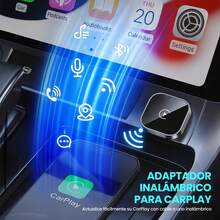 2 en1 CarPlay Adaptador Inalámbrico y Android Auto Converter,Accesorios Para Carro, Conexión Automática Rápida y Sin Demoras, Compatible Con Dispositivos iOS y Android, Admite Interfaces USB/USB-C - A - Ver 3