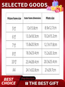 1pc Minimalist Wooden Wall Hanging Photo Frame For Living Room & Bedroom - Black - View 6