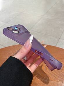 Funda de teléfono suave de silicona de color lavanda púrpura mate, amigable con la piel, con protector de lente de cámara de vidrio templado, compatible con iPhone 16/13, 17 Pro Max/17, anti-arañazos, anti-huellas dactilares, a prueba de golpes - Morado - Ver 7