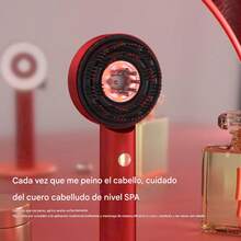 Cepillo Masajeador Inteligente Con Terapia De Luz Y Esencia - Rojo - Ver 3