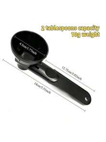 Protein Powder Sliding Spoon With Leak-Proof Design 2 TBL Funnel Scoop For Pre Workout Creatine Smoothies  ABS Material Easy Clean & Store Kitchen Utensil - màu đen - Xem 6