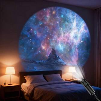 Proyector de luz de galaxia LED USB 10/6/3 piezas, patrón de cielo estrellado rotativo 360°, luz nocturna de mesa alimentada por USB, ideal para el Día de San Valentín, regalos de cumpleaños, decoración de la sala de computadoras