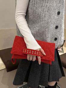 New Luxury Niche Versatile Shoulder Clutch Bag - Red - View 5