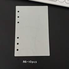 10pcs A8/M5/A7/A6 PET Loose Leaf Baffle, Double-Sided Film Notebook Washi Tape Collection, Journal Book Stickers Storage Organizer, DIY Junk Journaling Refill Parts