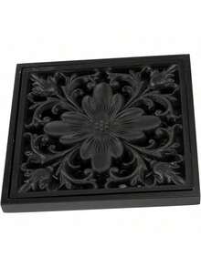 EstiloBestYiJo Drenaje de Piso de Latón Antiguo de 10cm, Drenaje de Piso de Ducha, Rejilla de Drenaje Antiguo a Prueba de Olores para Baños de Hogar y Hotel (Negro) Versión Mejorada - Negro - Ver 7