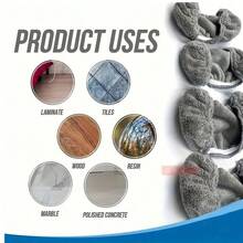 Bộ 1/3/6 miếng lau nhà tái sử dụng màu xám - Miếng lau nhà bằng sợi microfiber có thể giặt được, dùng được cả khi ướt và khô, tương thích với nhiều loại chổi lau nhà, lý tưởng để lau sàn nhà và sàn gỗ (Không bao gồm chổi lau nhà) - Xám - Xem 5