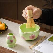 Matcha Tea Sets, Available In Various Styles, Include Tea Ceremony Accessories. Made Of High-Quality Porcelain And Natural Bamboo, These Sets Make Thoughtful Gifts For Tea Lovers, Perfect For Home, Office, Or Matcha Cafes. - Bộ 2 món - Họa tiết hoa anh đào - Xem 7