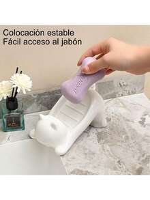 Estilo2 Piezas Soportes Para Jabon Jaboneras De BañO Antideslizantes Accesorios De BañO Para Una OrganizacióN Y Secado Eficiente Del JabóN Soporte De Silicona Para JabóN En El Lavabo BañEra Y DuchaVersióN Mejorada - 1 - Ver 7
