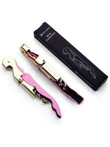 EstiloSacacorchos Profesional Para Camareros, Llave De Vino De Acero Inoxidable Resistente Para Camareros De Restaurante, Sacacorchos CláSico Todo En Uno, Abrebotellas Y Cortador De AluminioVersióN Mejorada - 1 - Ver 2