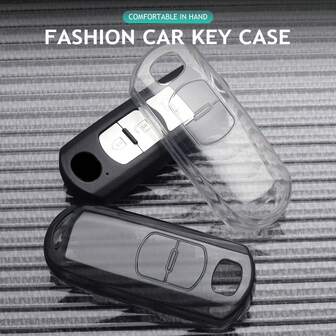 Fashion Transparent New Soft TPU Car Key Protective Cover For 2 3 6 Atenza Axela Demio CX-5 CX5 CX-3 CX7 CX-9 2015 2016 2017 2018 2019