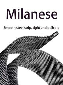 1 pièce Bracelet de montre en métal magnétique réglable compatible avec les montres de 38 mm, 40 mm, 41 mm, 42 mm, 44 mm, 45 mm, 49 mm. Convient aux femmes et aux hommes. Accessoire de bracelet de montre en acier inoxydable - Noir - Voir 3