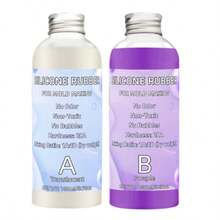 32盎司/946毫升和6.76盎司/200毫升硅胶模具制作套装 - 1:1混合比例，快速固化紫色液体化合物（邵氏硬度20A），适用于树脂艺术、圣诞工艺品、DIY雕塑浇铸和3D打印模具，高弹性耗材 - 紫色 - 查看 12