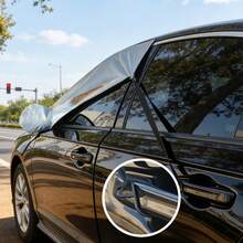 Universal Car Windshield Sun Shade With Super Elastic Bungee Cords –Car Accessories Premium Reflective Sunshield Blocks UV/Heat, Fits Sedan, SUV, Trucks & Most Vehicles - Silver - View 6