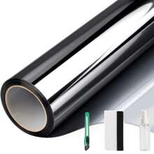 pelicula para cubrir ventanaPelicula Ventanas Sol 50*200cm Iene Con 3 Herramientas de Instalación Vidrio Protector Solar Privacidad Espejo Una Dirección Anti 99% UV Para Sala Cocina plata 50*200cm - Plata - Ver 1