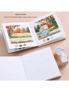 EstiloTendenciaLimCryspp Cuaderno De Bocetos De Acuarela Manual PequeñO Papel Para Llevar Mini Cuaderno De Bocetos Bolsillo Con Bolsillo Cuaderno De Bocetos De Artista Blanco Miniatura Michelan Para (Verde)Calidad PremiumVersióN Mejorada - verde - Ver 5