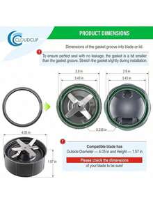 EstiloJunta De Repuesto De Anillo De Goma Para Juntas Nutribullet Piezas De Repuesto Accesorios Para Licuadora Serie 900 600 W Y 900 WVersióN Mejorada - 1 - Ver 7
