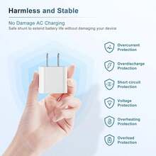 30W快速充电器适配器 + 2米高速数据同步充电线，兼容 17 Pro Max/17 Pro/Air/17、16 Pro Max/16 Pro/16 Plus/16、15 Pro Max/15 Pro/15 Plus/15等智能手机，墙式充电器套装 - 白色 - 查看 3