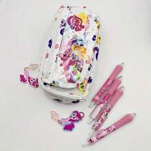 MY LITTLE PONY 2件/套 小马宝莉双层铅笔盒及萍琪派钥匙扣 - 大容量耐用帆布收纳袋，适合上学、旅行和化妆，是返校、生日、万圣节和圣诞节送给小马宝莉粉丝的完美礼物 - 彩色 - 查看 6