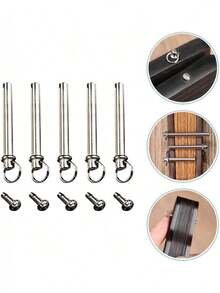 EstiloCiieeo 5juegos Remaches Y Tuercas para Eje De Ventilador Kit De Reparación para Ventiladores De Mano Accesorios De Mantenimiento Prácticos Y DuraderosVersión mejorada