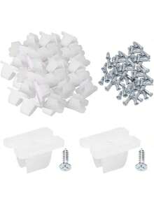 EstiloTendencia30 Clips De Cuerda Para Tiras De Luces LED, Soporte De NeóN Con Clip De Montaje, Clips De Montaje Impermeables TranslúCidos Para Tiras De Luces LED De 5 Mm A 6 Mm, Abrazaderas De FijacióN DeCalidad PremiumVersióN Mejorada - Blanco 2 - Ver 8