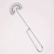 1pc Stainless Steel Egg Beater, Spring Baking Whisk, Coil Whisk For Kitchen Use - Multicolor - View 9