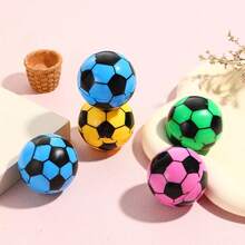 10pcs Cute Colorful Football Shaped Pencil Sharpeners, Creative Cartoon Design Single Hole Plastic Pencil Sharpeners - Multicolor - View 8